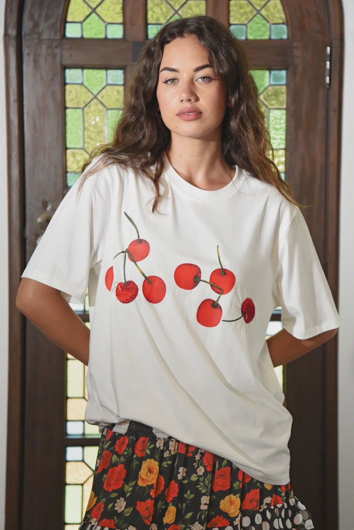 Eat Drink & Be Cherry Top / White