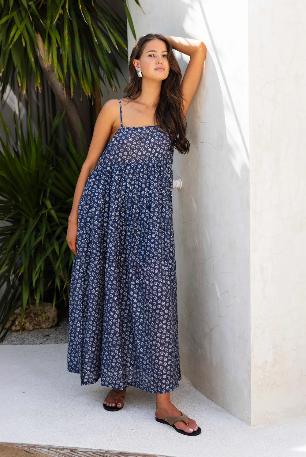 Carmen Dress / Navy-White