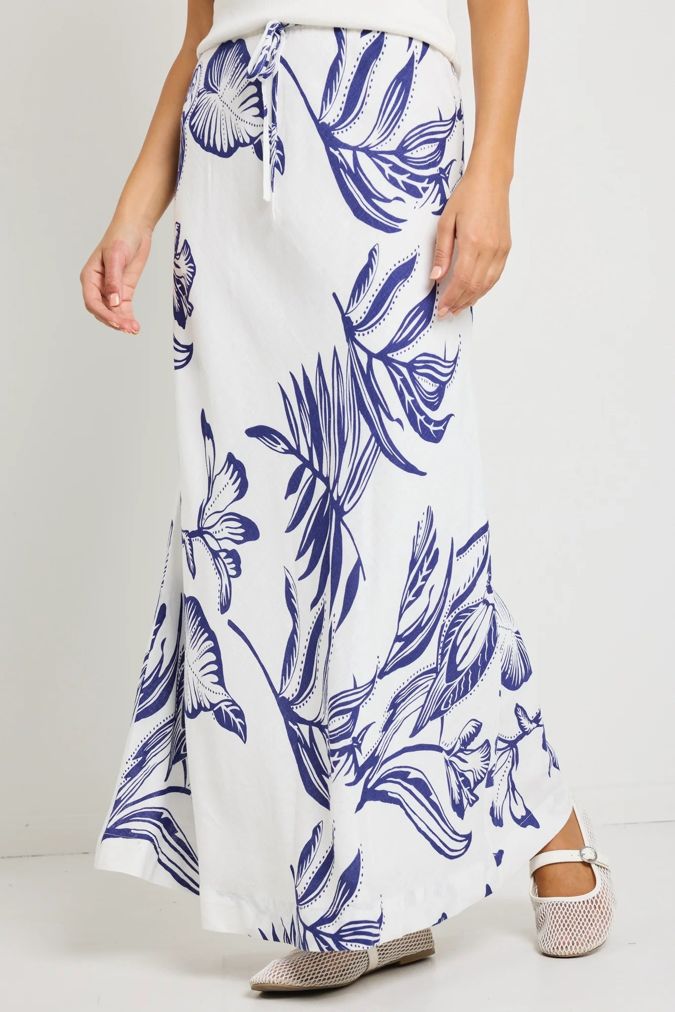 Departure Navy Silhouette Maxi Skirt - Navy Silhouette