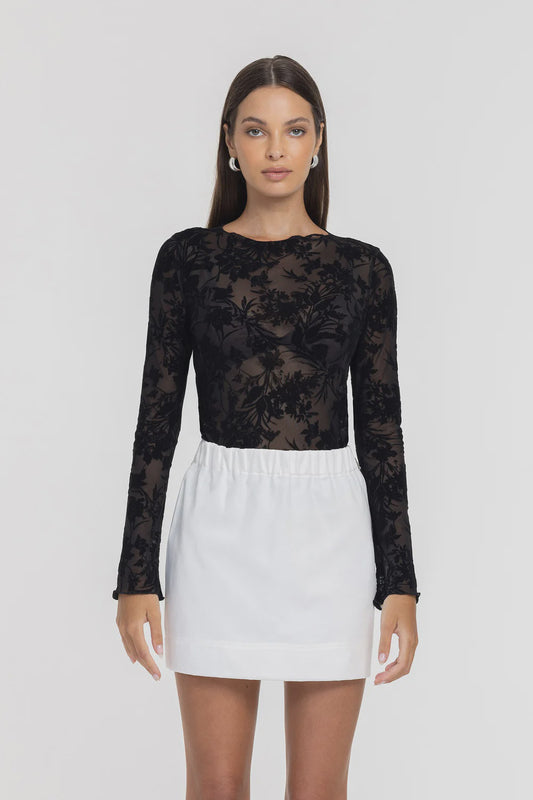 Gigi Top / Black Floral