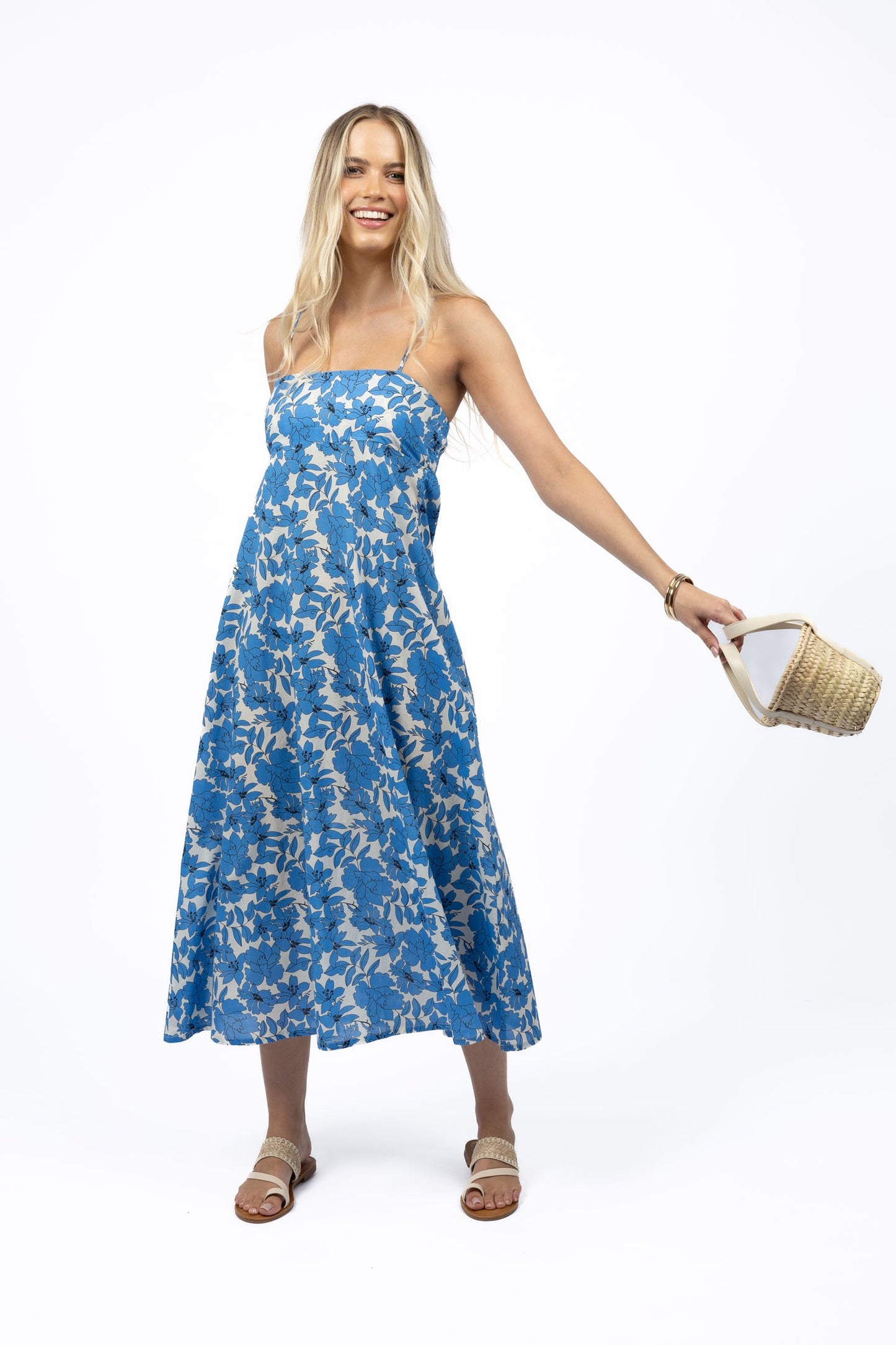 Fleur Sway Dress / Blue-Stone