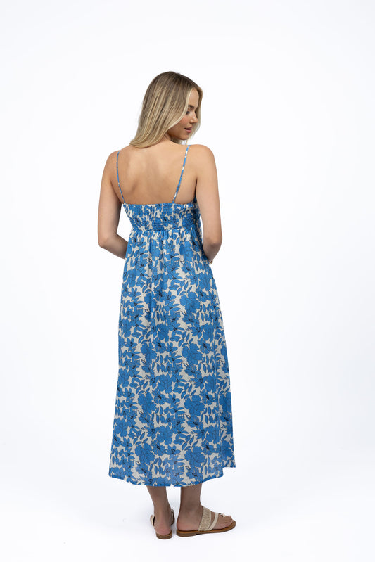 Fleur Sway Dress / Blue-Stone