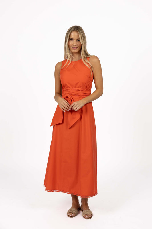 Willa Tie Dress / Flame