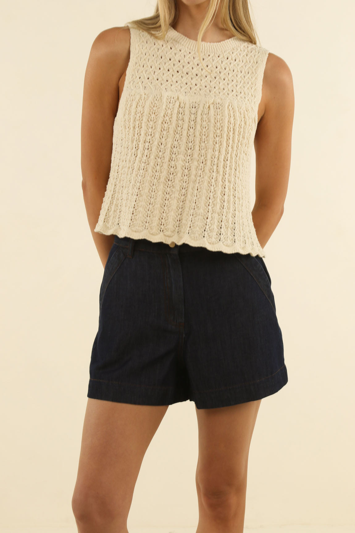 Ivy Denim Short / Dark Blue