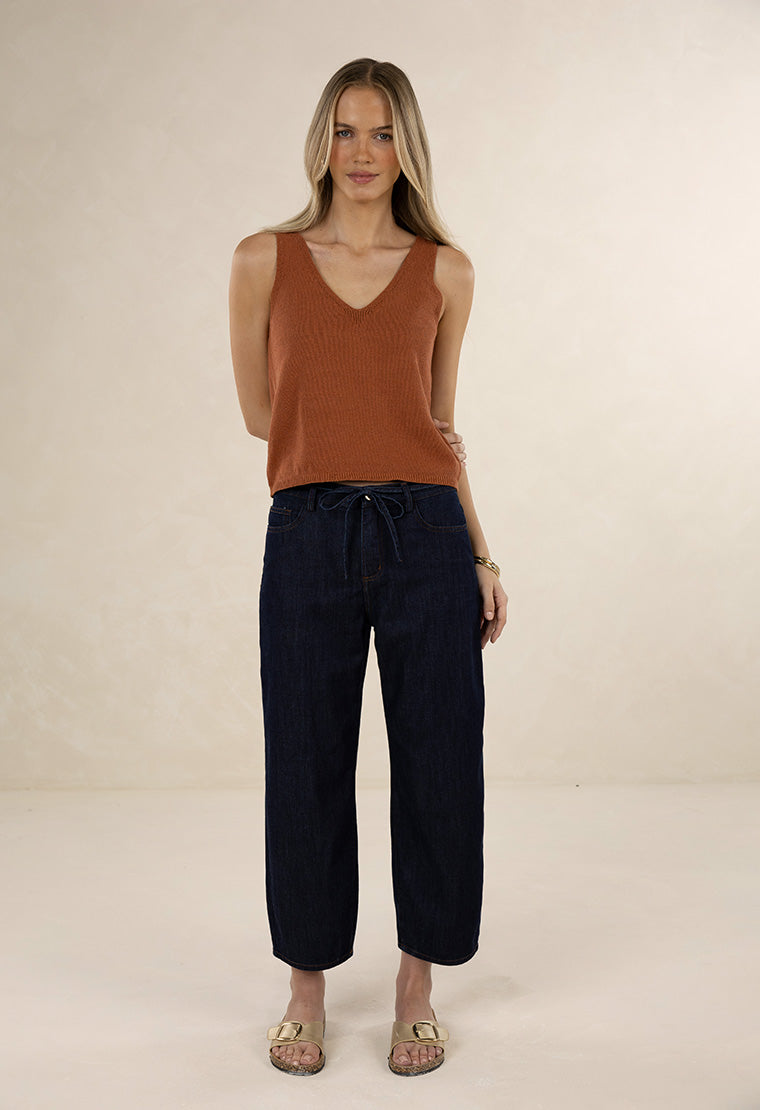 Ivy Barrel Jean / Dark Blue