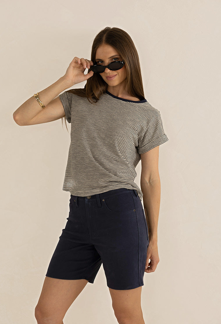 Pinnacle Stripe Tee / Midnight