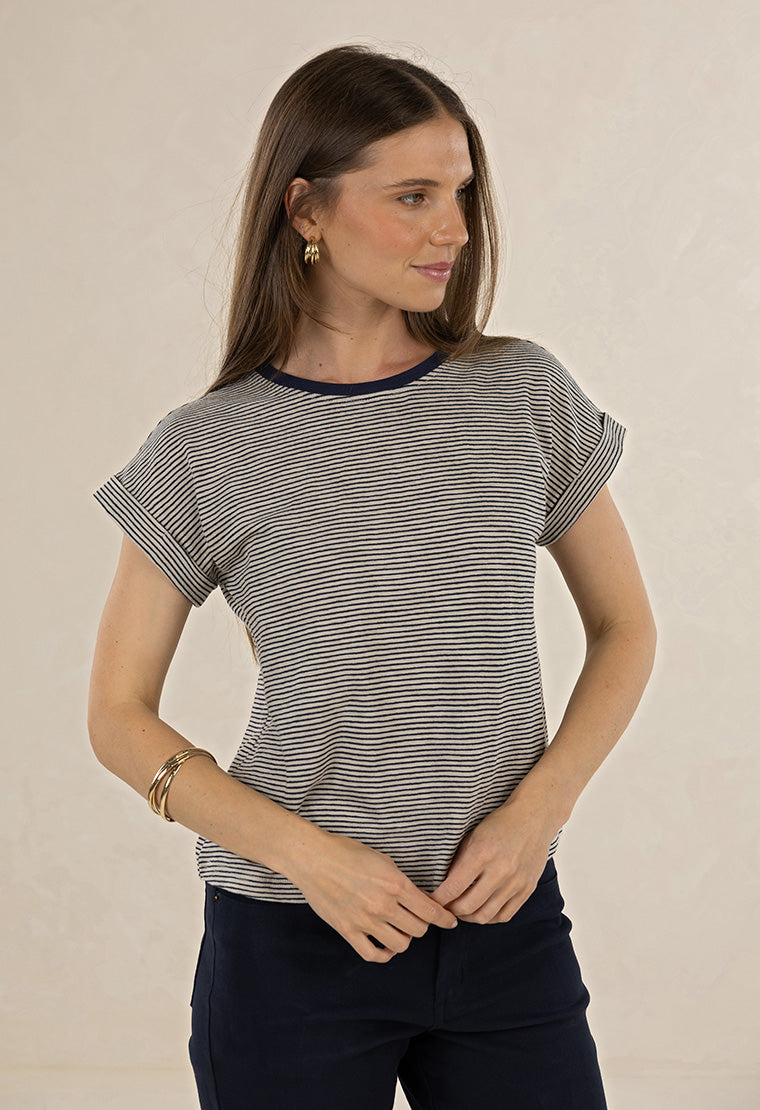 Pinnacle Stripe Tee / Midnight