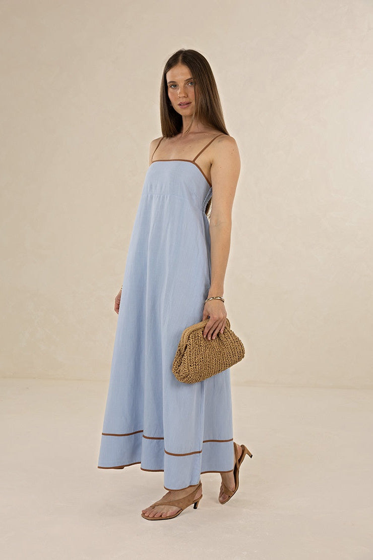 Mia Midi Dress / Blue Tobac