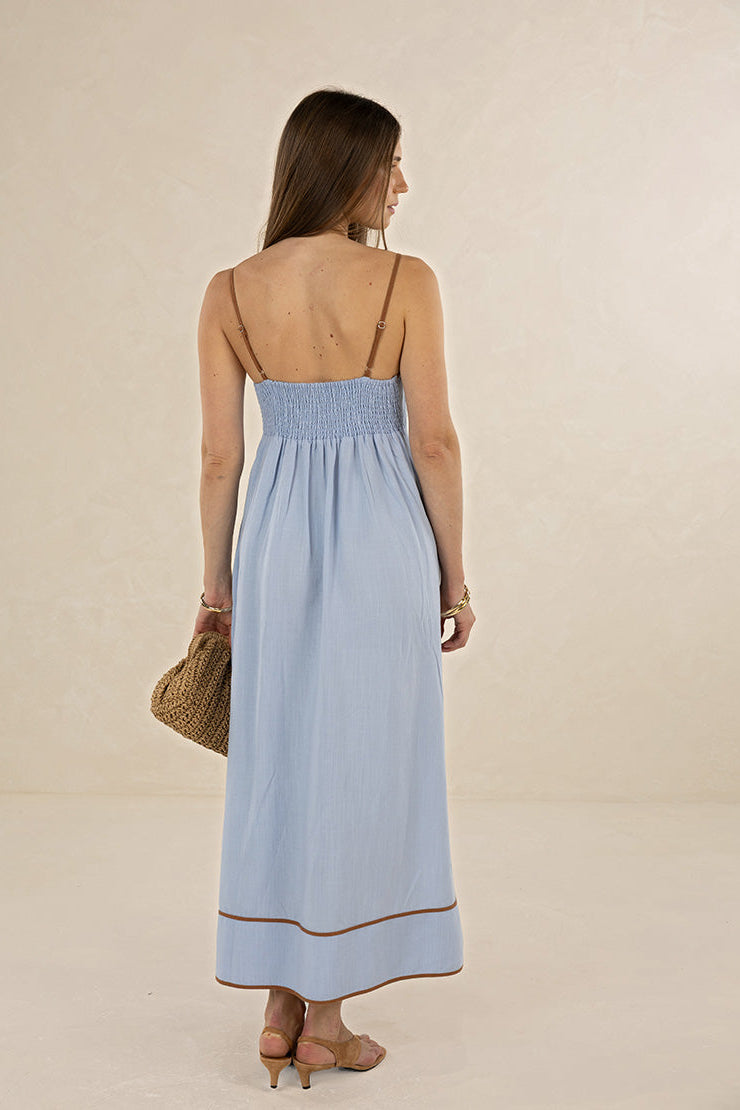 Mia Midi Dress / Blue Tobac