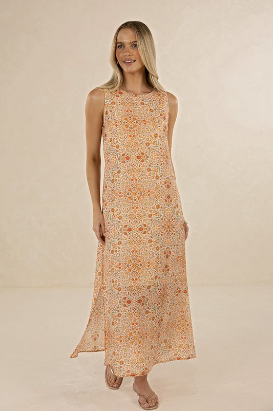 Mari Maxi Dress / Melon Print
