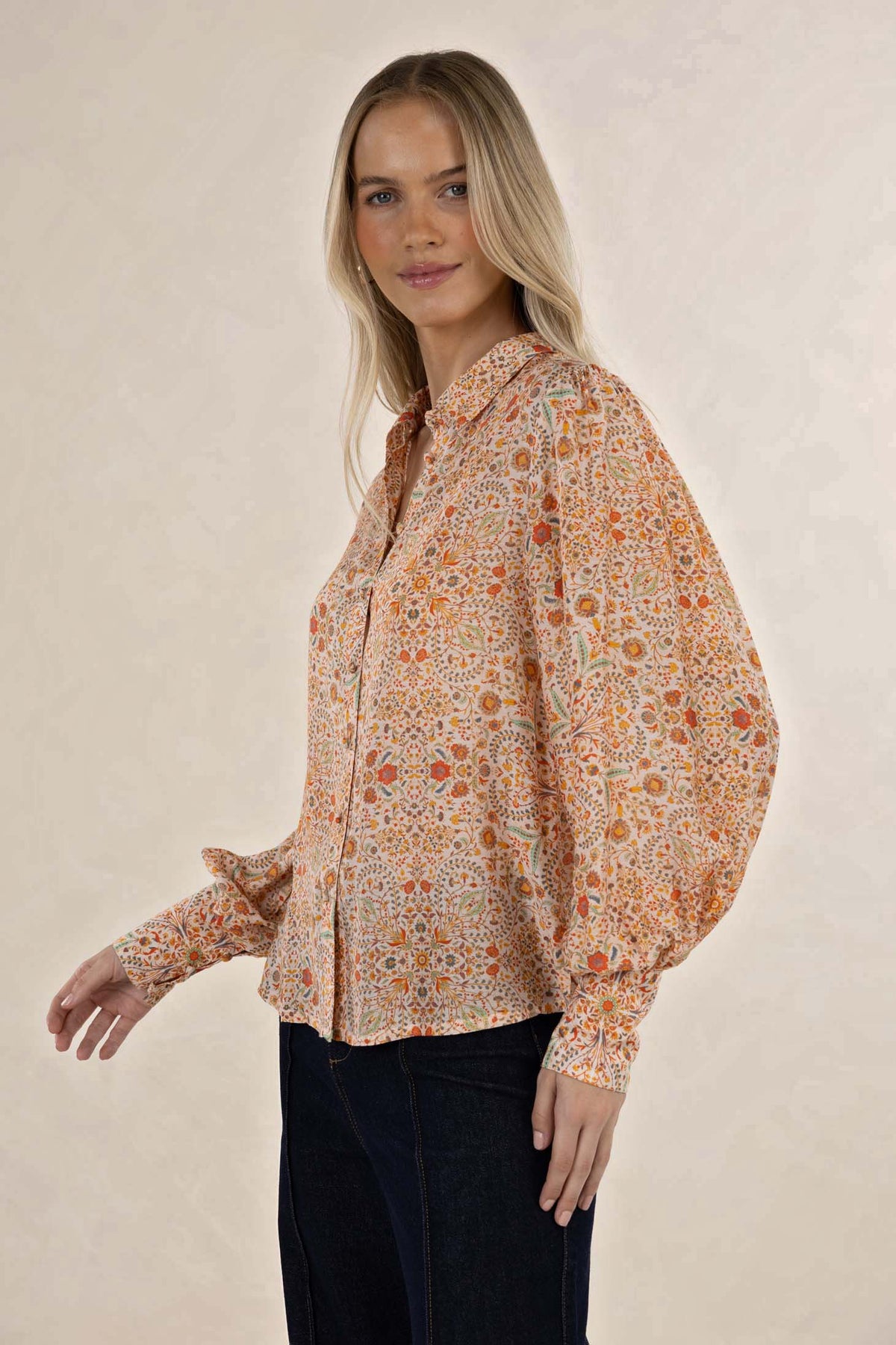 Ayla Blouse / Melon Print
