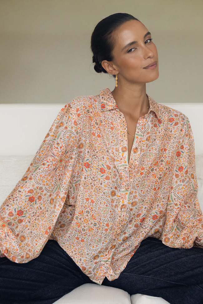 Ayla Blouse / Melon Print