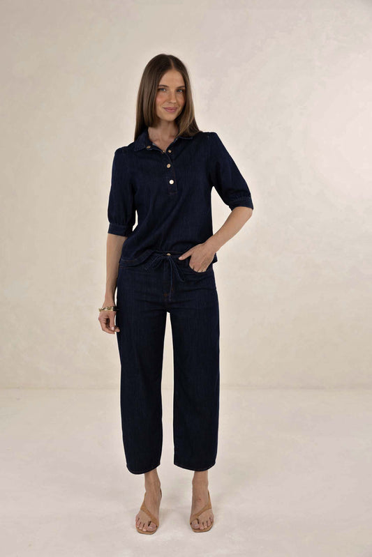 Ivy Barrel Jean / Dark Blue