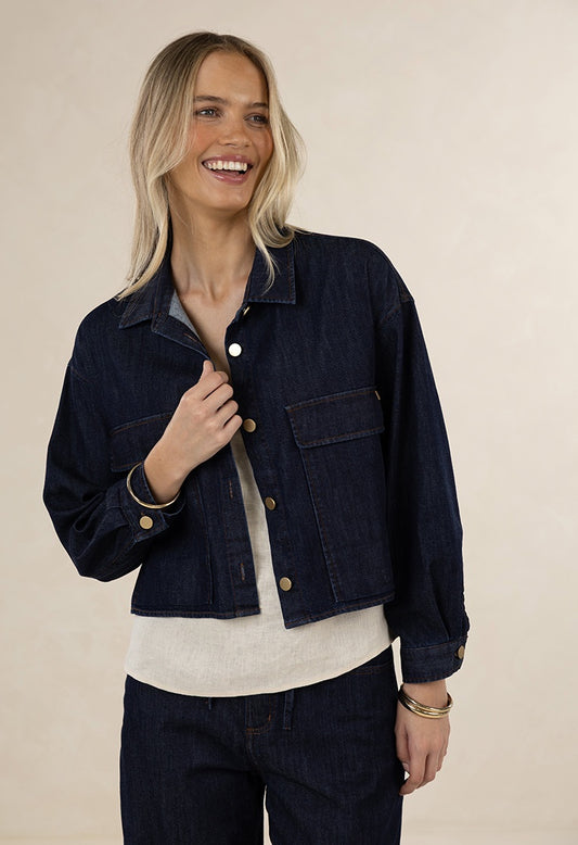 Ivy Denim Jacket / Dark Blue