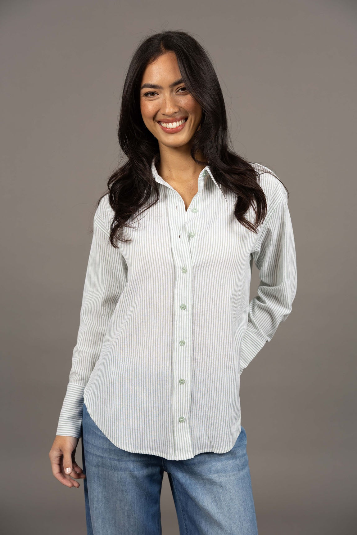 Nala Stripe Shirt / Green Shirt