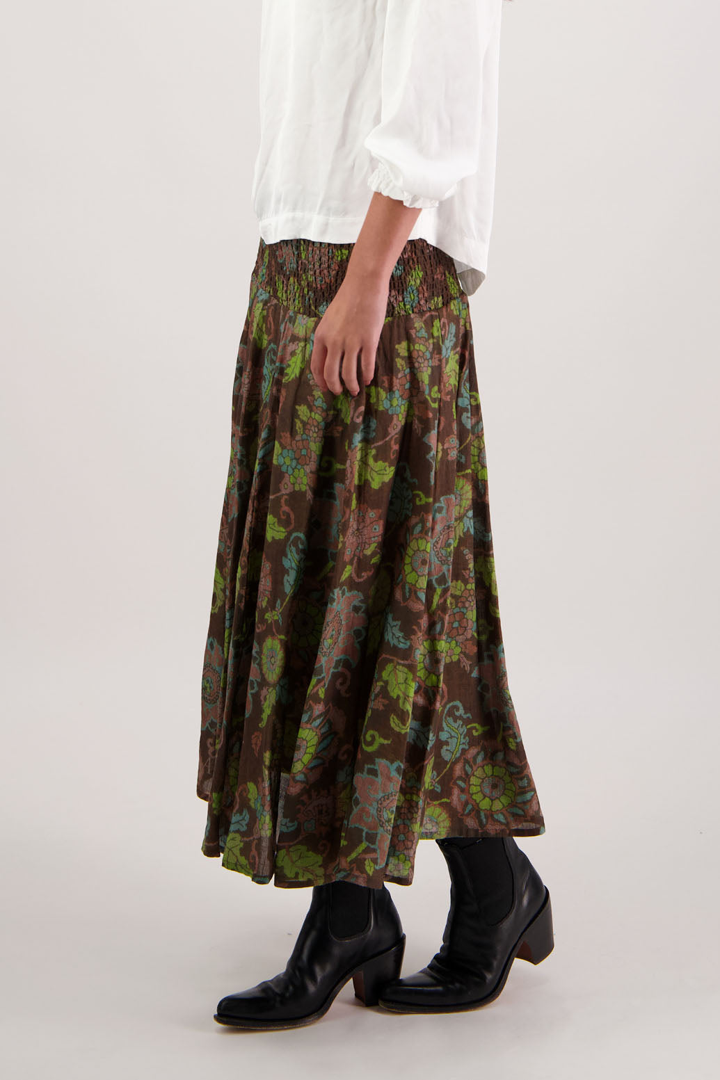 Hazelle Skirt / Brown Floral