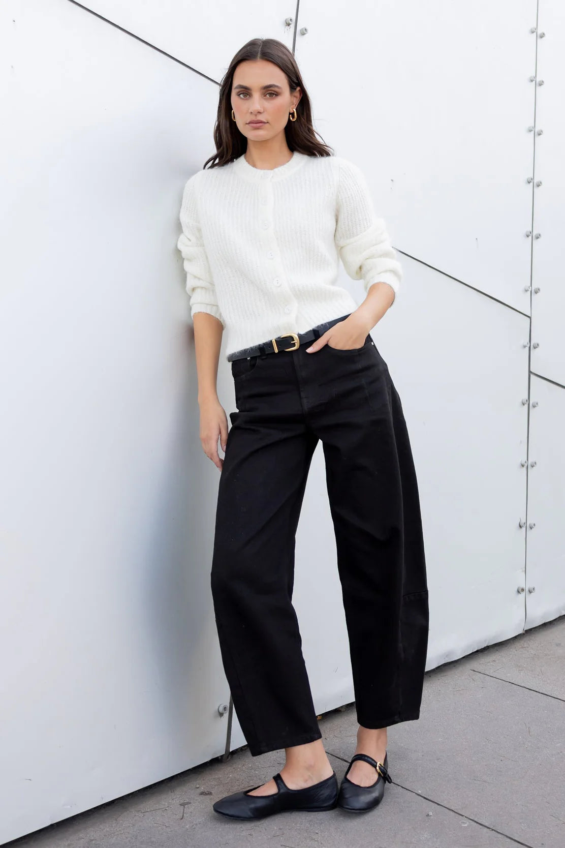 Graduate Stretch Barrel Jeans / Jet Black