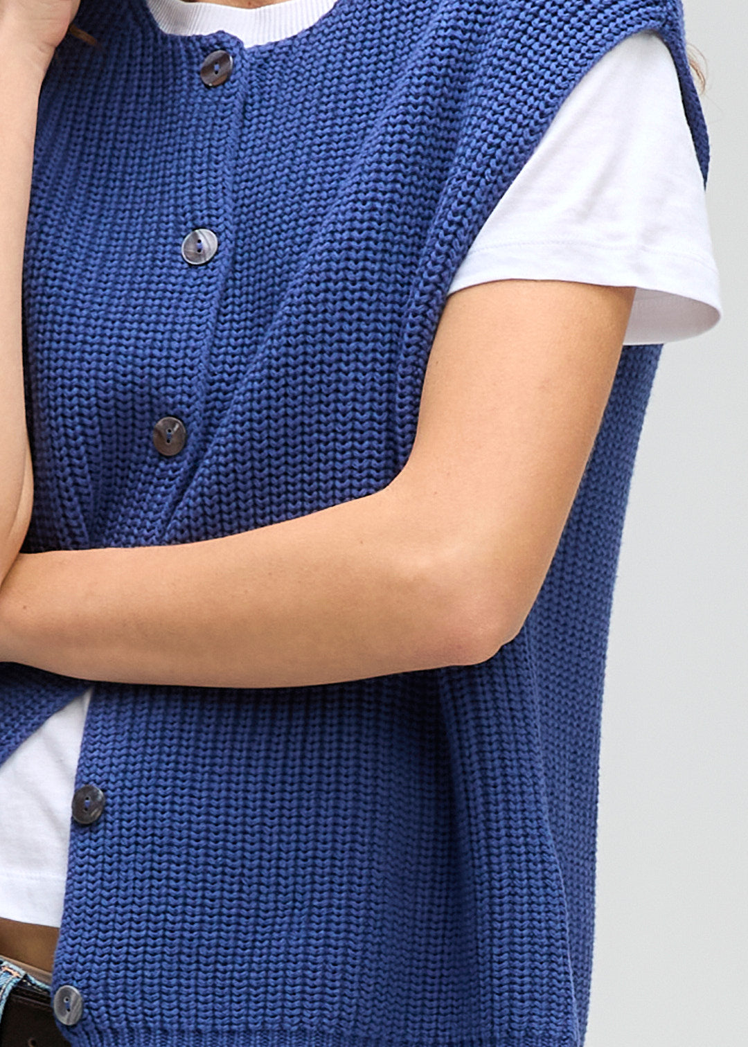 Ribbed Vest / Bluebell