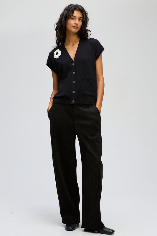 Button Vest / Black