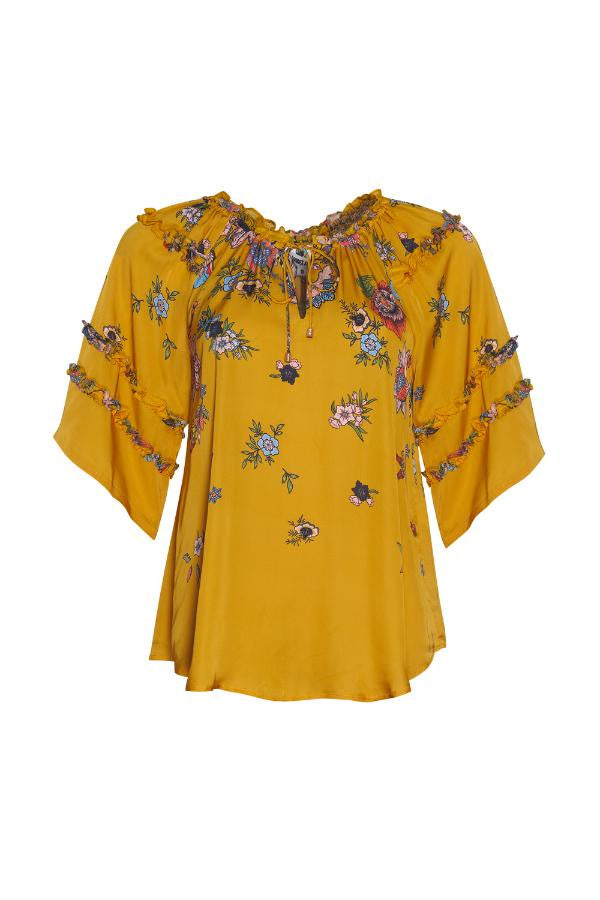 Gala Blouse / Gold Multi