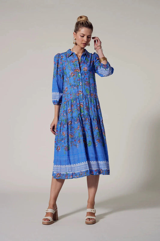 Calliope Shirt Dress /Corfu Blue Multi