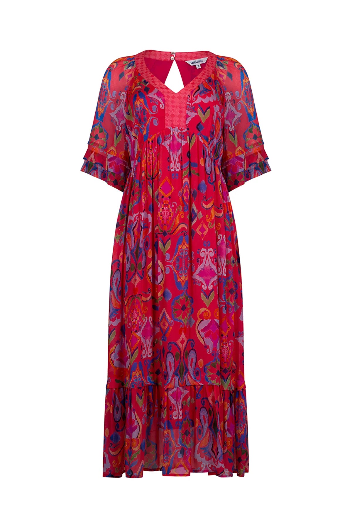 Festive Midi Dress /Rouge Multi