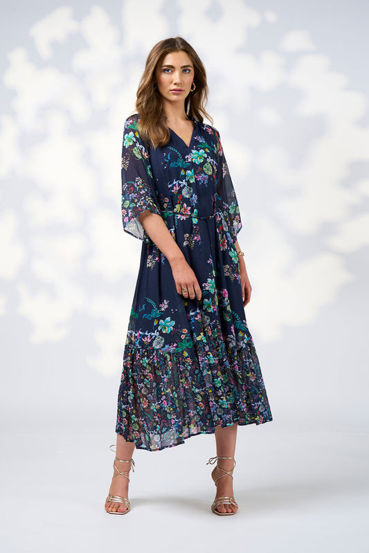 La Bohème Shirt Dress / Indigo Multi