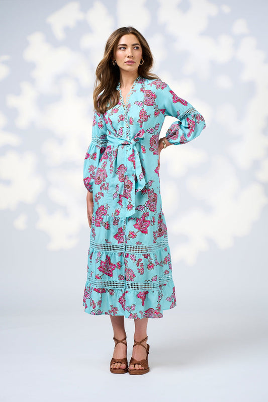 Indie Midi Dress / Tiffany Blue Mu