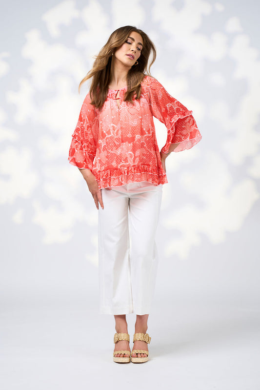 Stevie Blouse / Blood Orange Multi