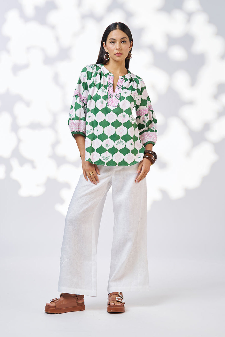 Kya Blouse / Palm Green Multi