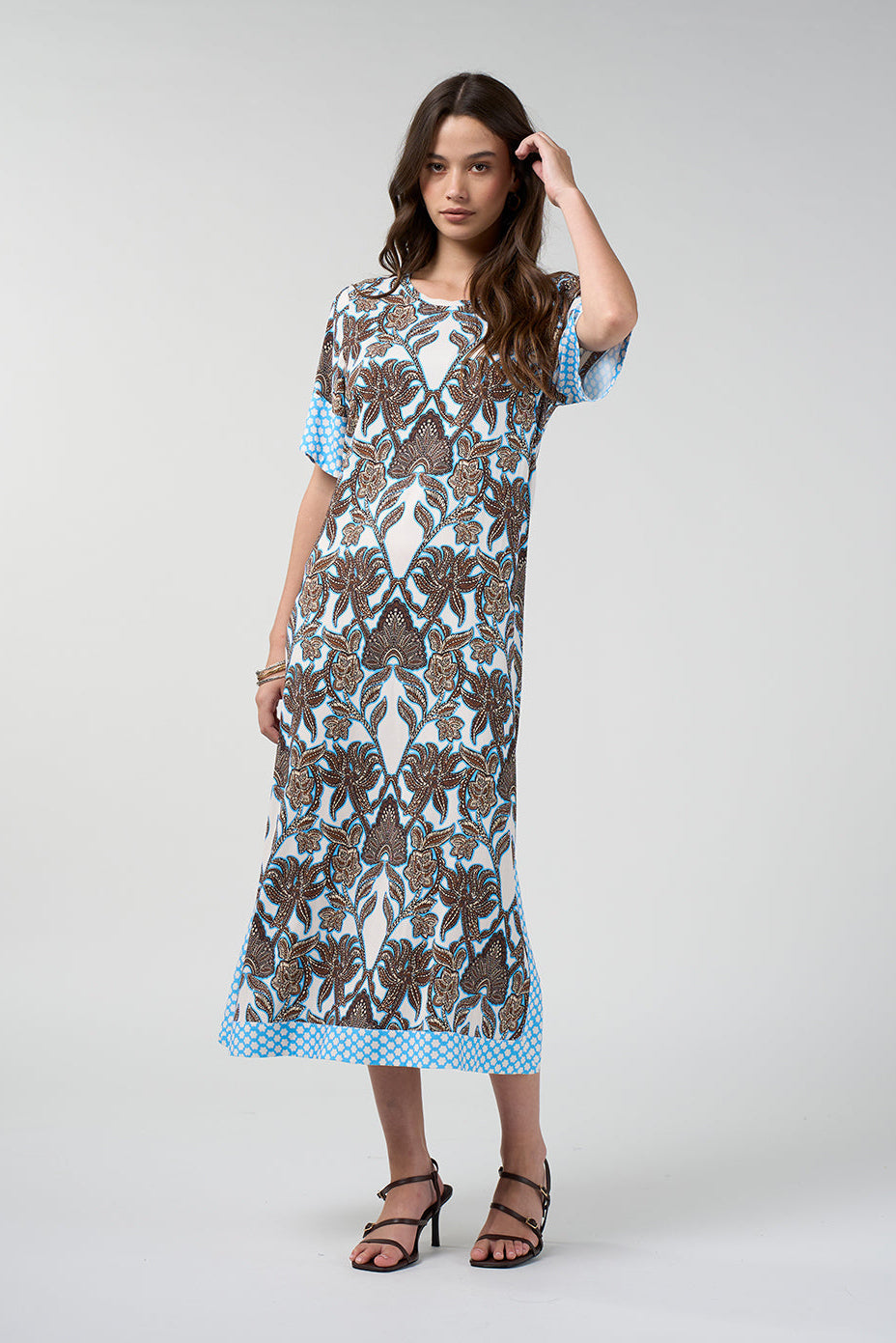 Ella Dress / Silk White Multi