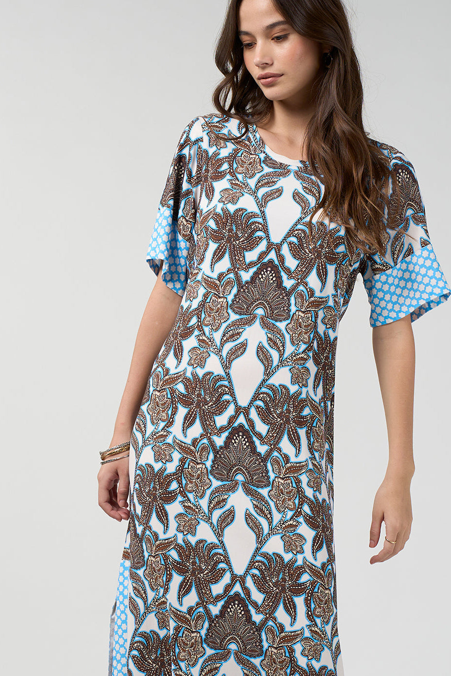 Ella Dress / Silk White Multi