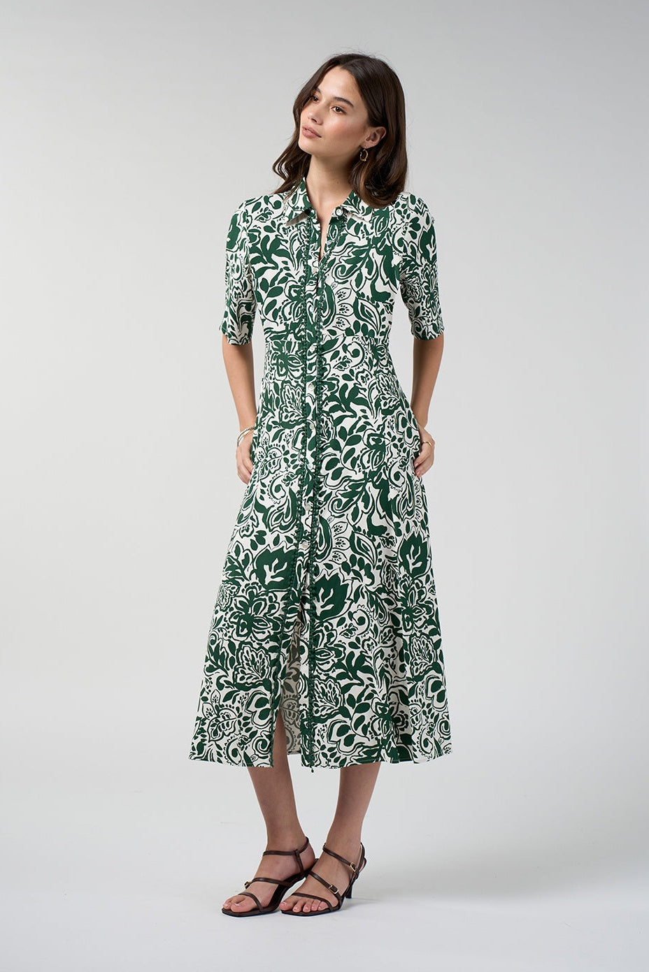 Teardrop Shirt Dress / Buttermilk Multi