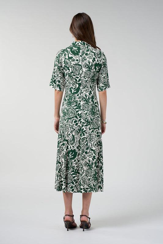 Teardrop Shirt Dress / Buttermilk Multi