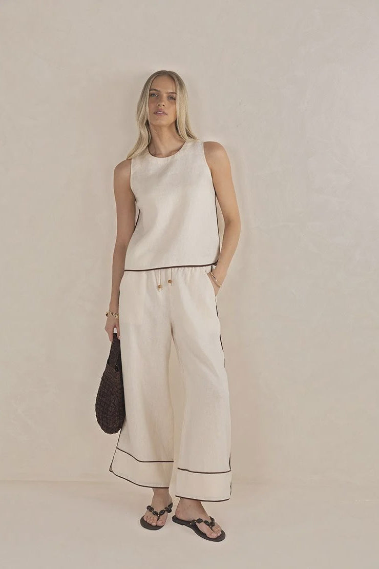 Lugano Pant / Cream-Choc