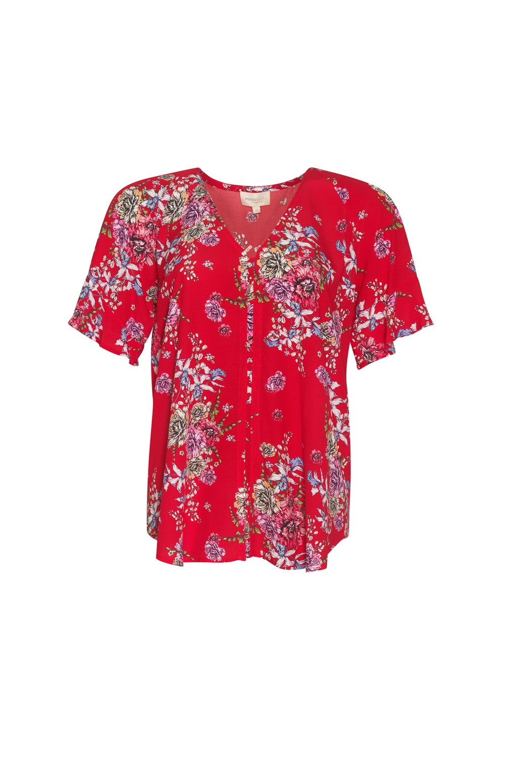 Garden Party Top /Red Multi