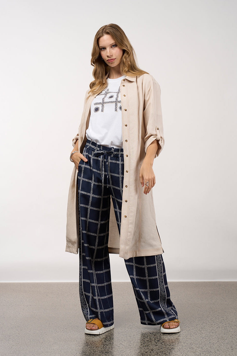 Lyrical Pant / Navy Bone