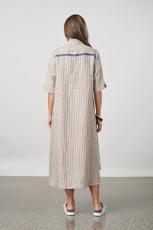 Interval Shirt Dress / Pumice