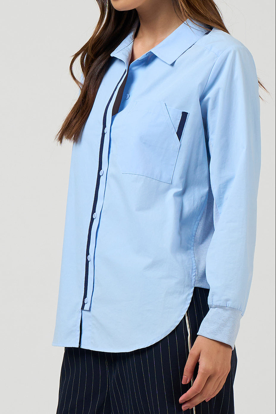 Mixed Media Shirt / Sky