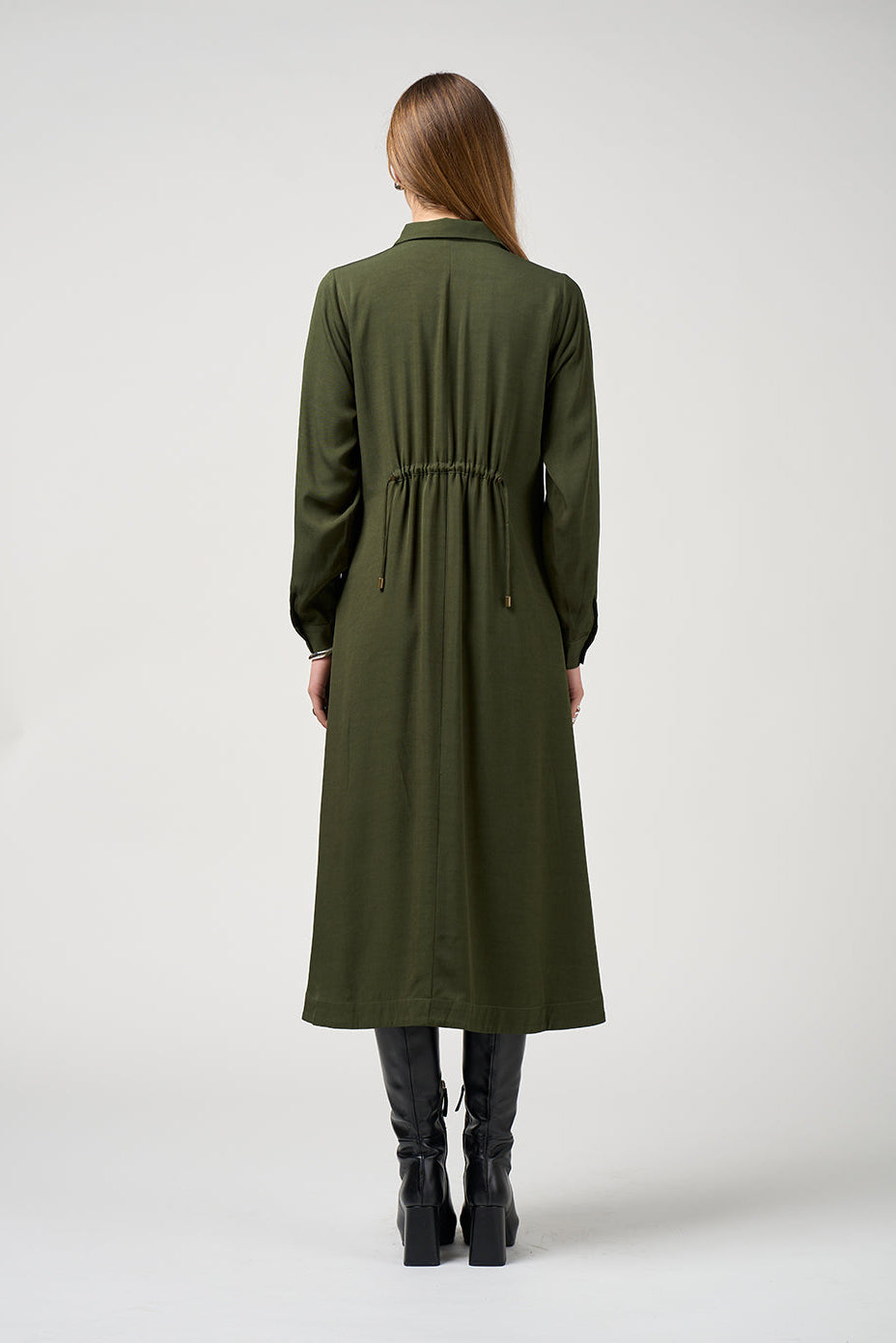 Sequence Shirt Dress / Pine