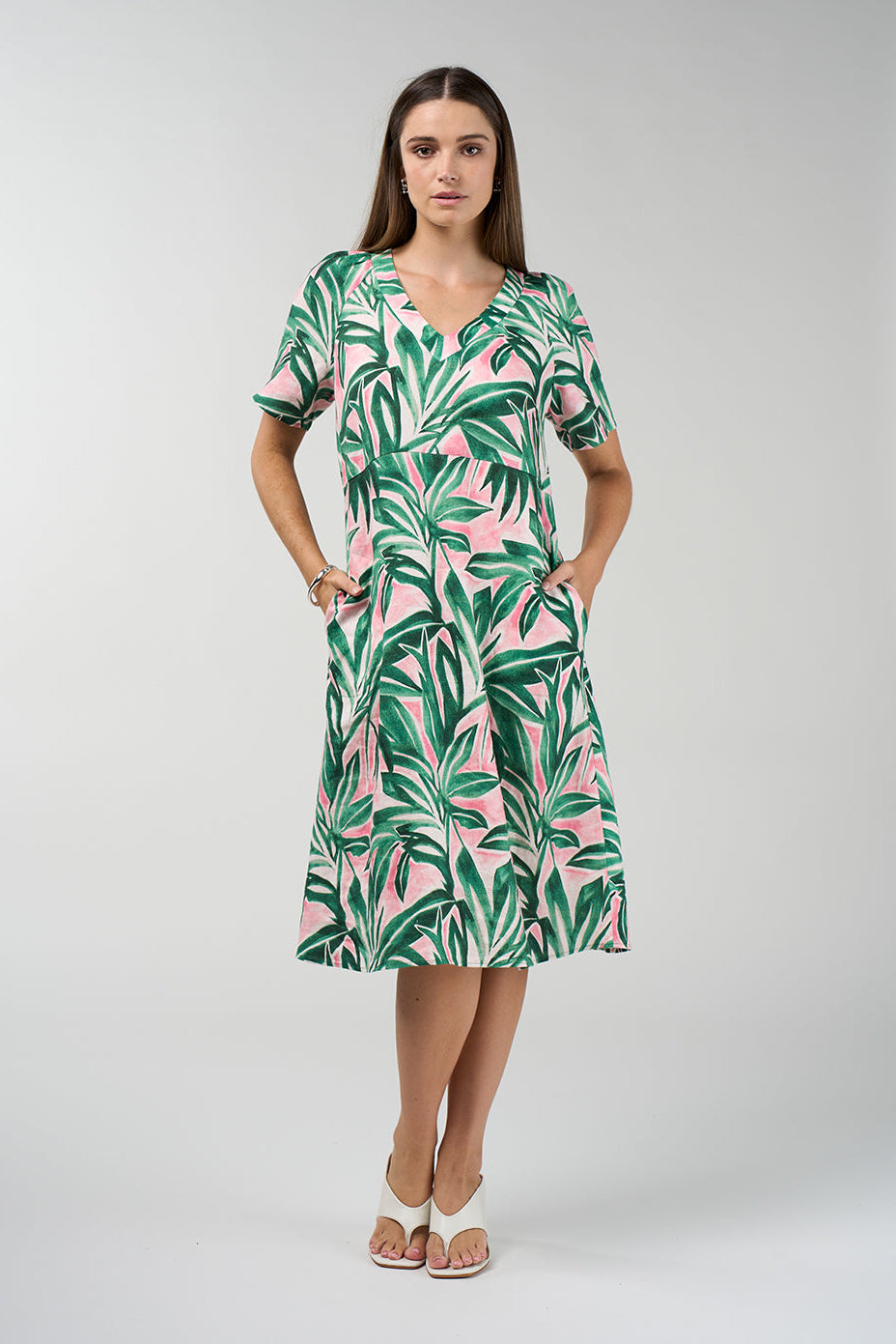 Frond Dress / Emerald Multi