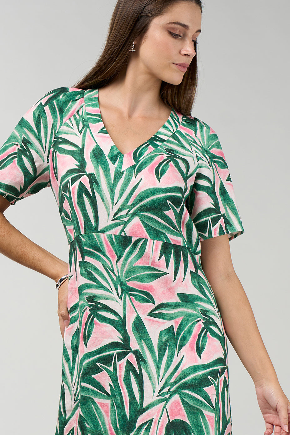 Frond Dress / Emerald Multi