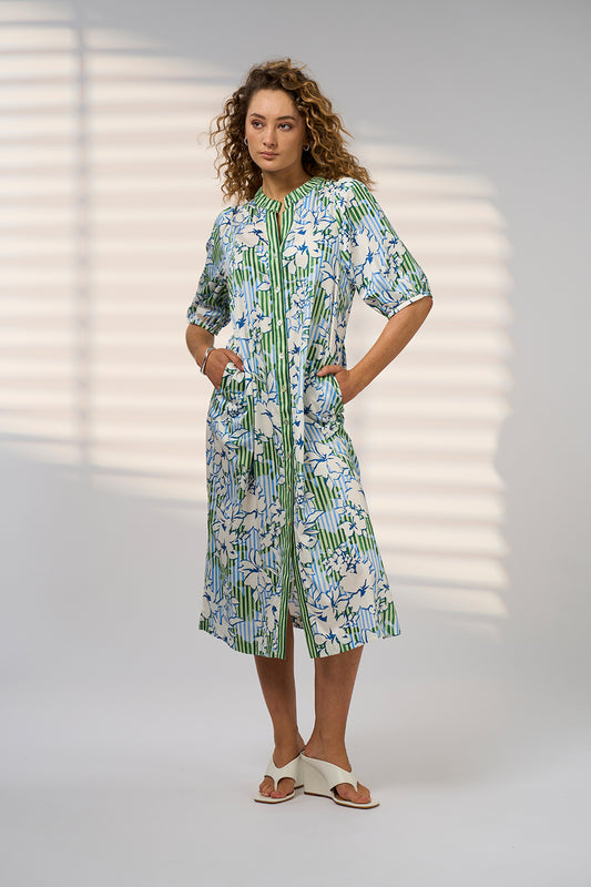 Floraline Shirt Dress / Multi