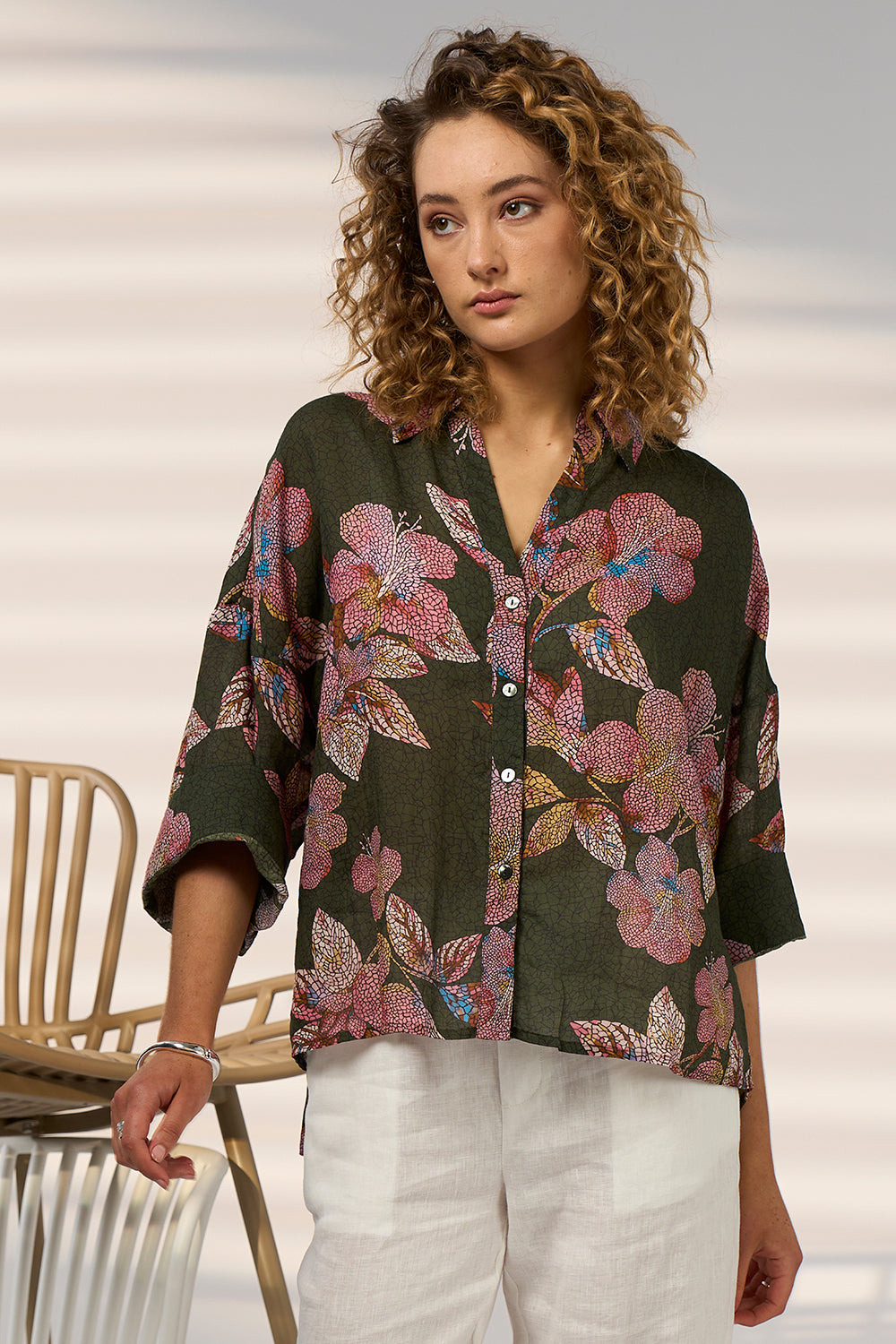 Mosaica Shirt / Khaki Multi