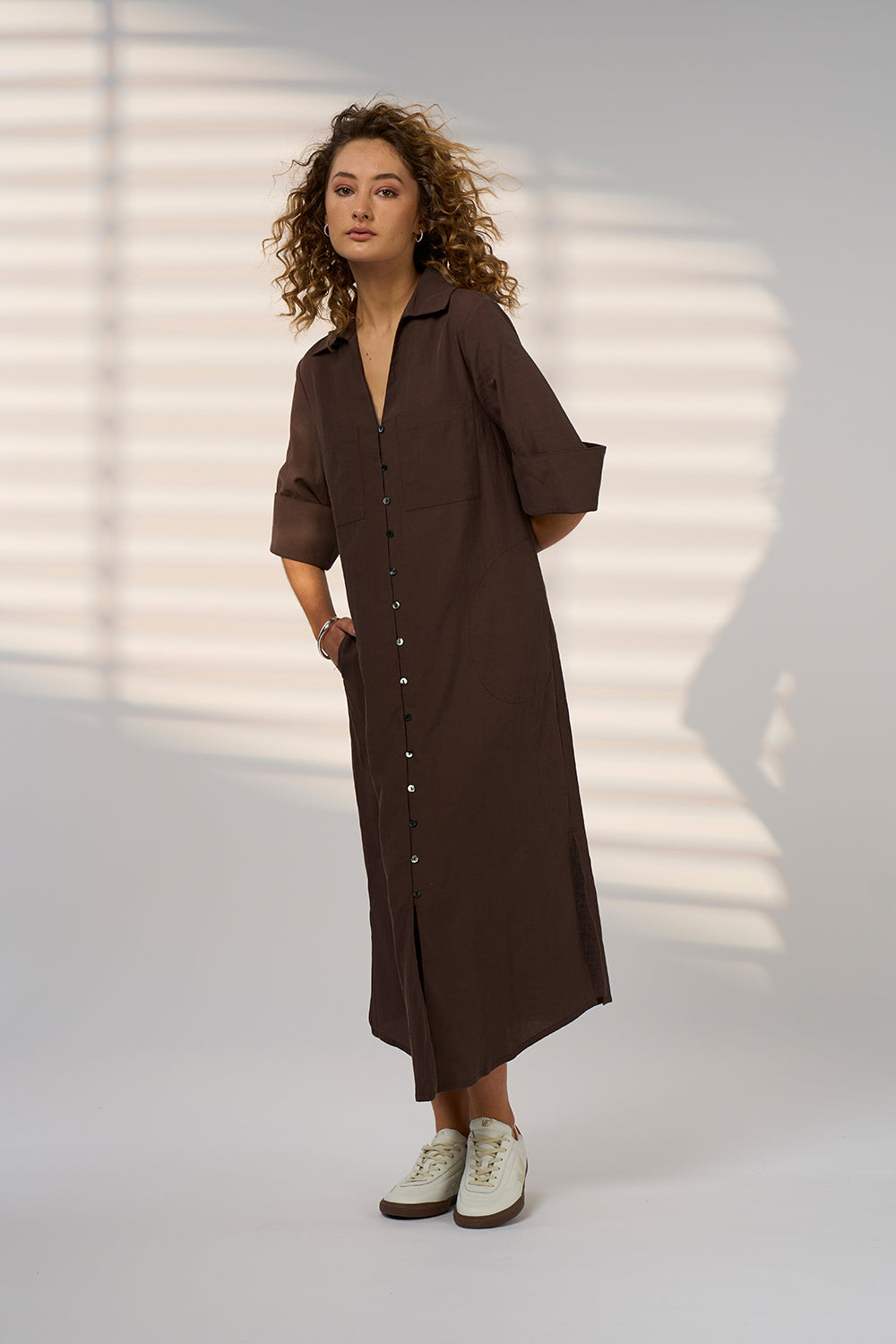 Drift Shirt Dress / Bitter Chocolate