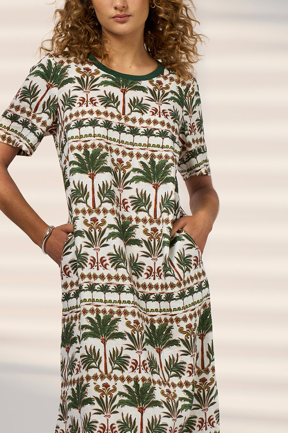 Wander Midi Dress / Palm Multi