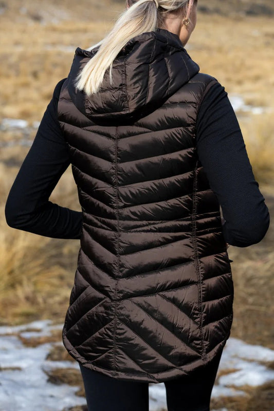 Mary-Claire Packable Vest / Chocolate