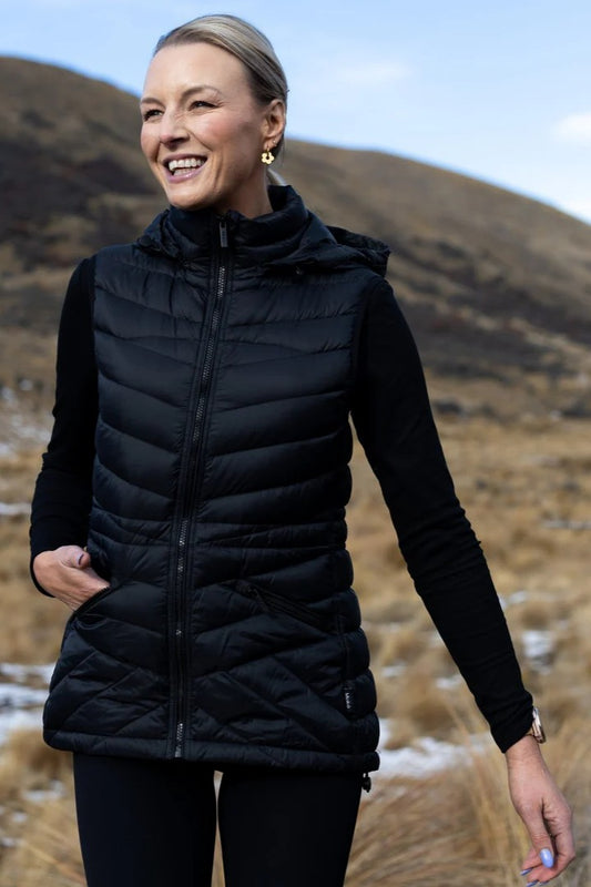 Mary-Claire Packable Vest /Black