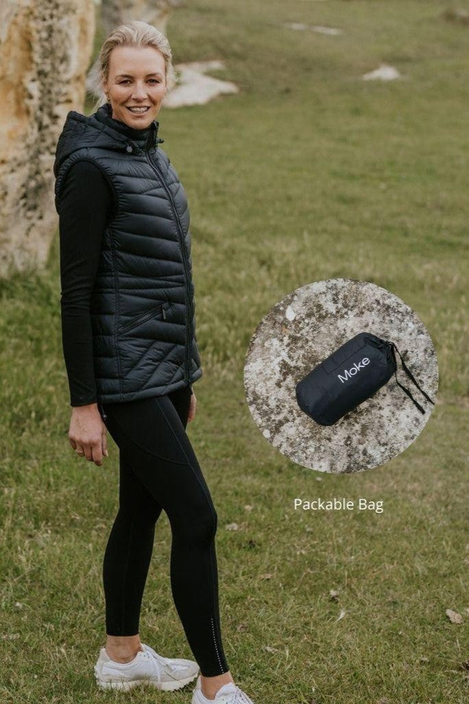 Mary-Claire Packable Vest /Black