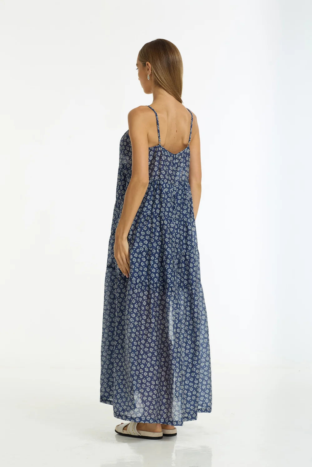 Carmen Dress / Navy-White